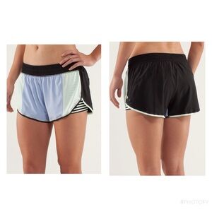 Lululemon Pump It Up Short Black / Mint Moment / Polar Haze Running W7694S Sz 6